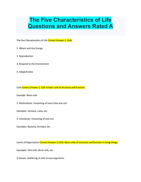 Set For Life Questions and Answers .